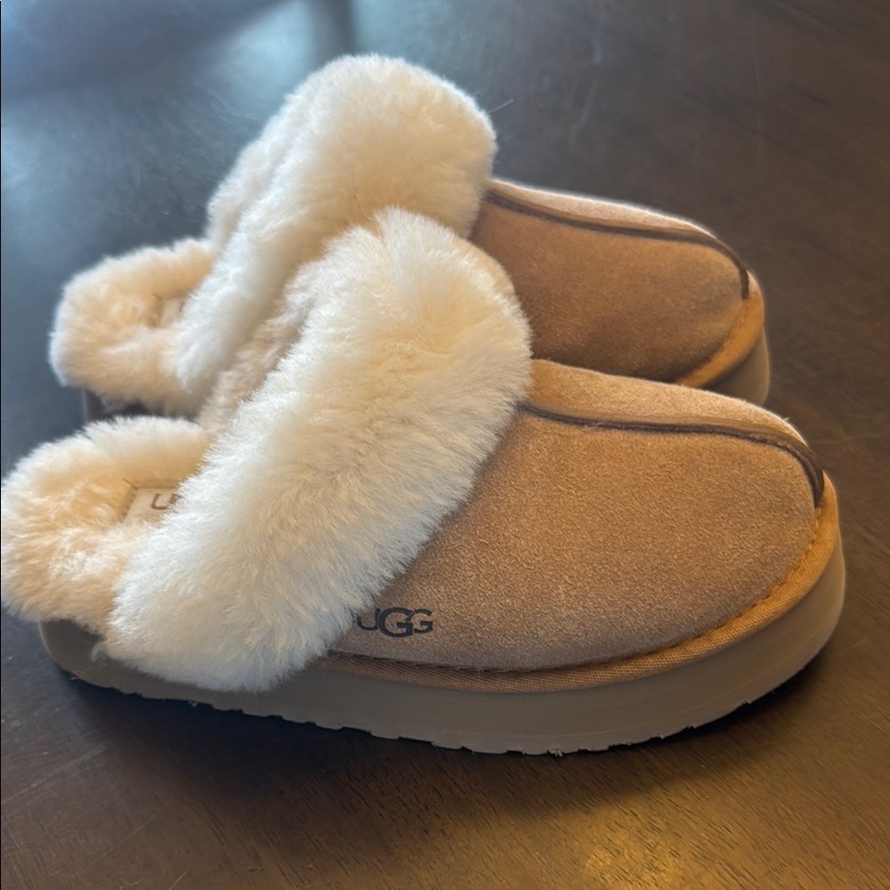 UGG Tan and Cream Women's Slippers